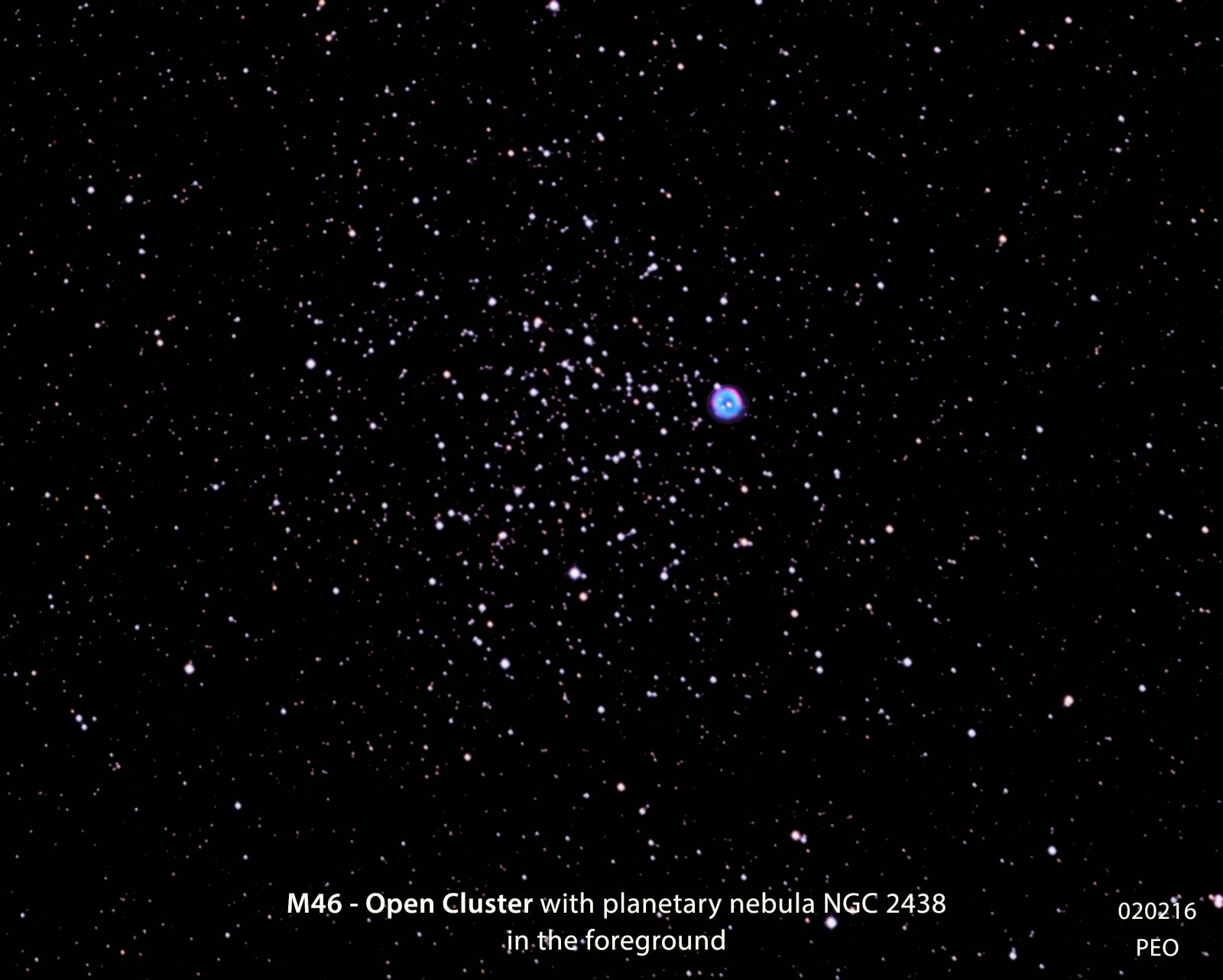M46, with nebula